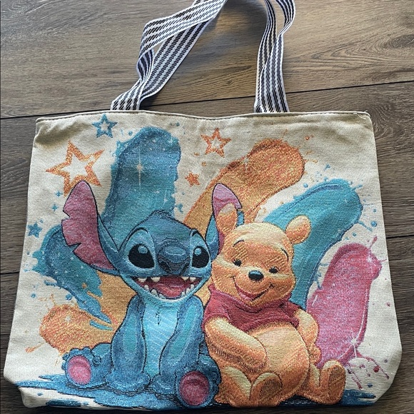Handbags - Tote Bag with Stitch and Pooh